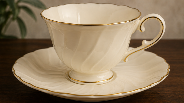 Illustration of Lenox's distinctive warm ivory-toned bone china